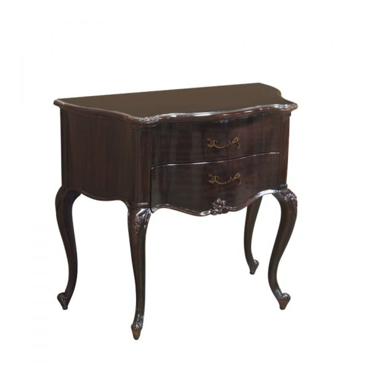 Barock Luxus Kommode Braun-Rot B 80 cm, H 70 cm - Barock Möbel