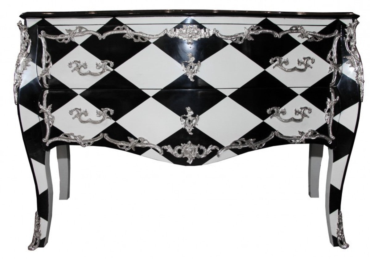 Barock Kommode Karo Design 130cm Antik Look