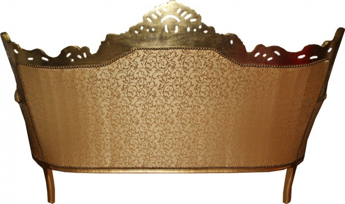 Barock Sofa 3er Master Gold Muster /Gold- Antik Möbel
