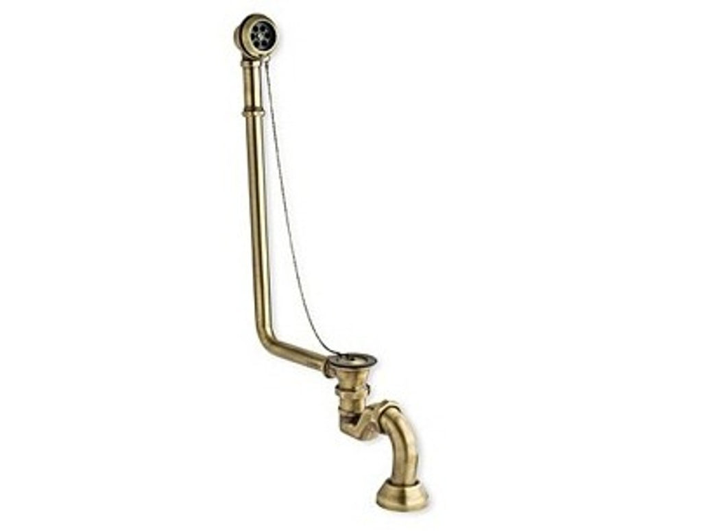 Ab und Überlauf System inkl. Siphon für Nostalgie Badewanne Venedig, Paris, Milano - Altgold