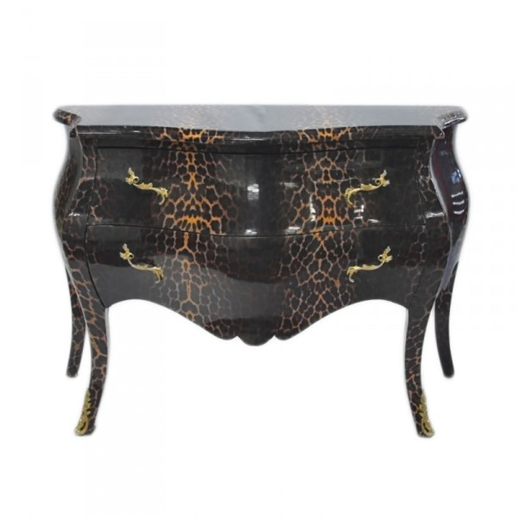 Barock Kommode in Leopard Look