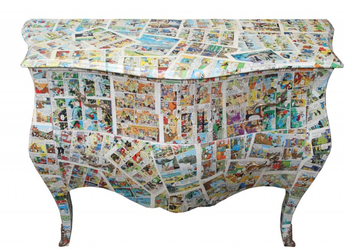Barock Kommode Comic Design - Handgefertigt aus Massivholz- Limited Edition