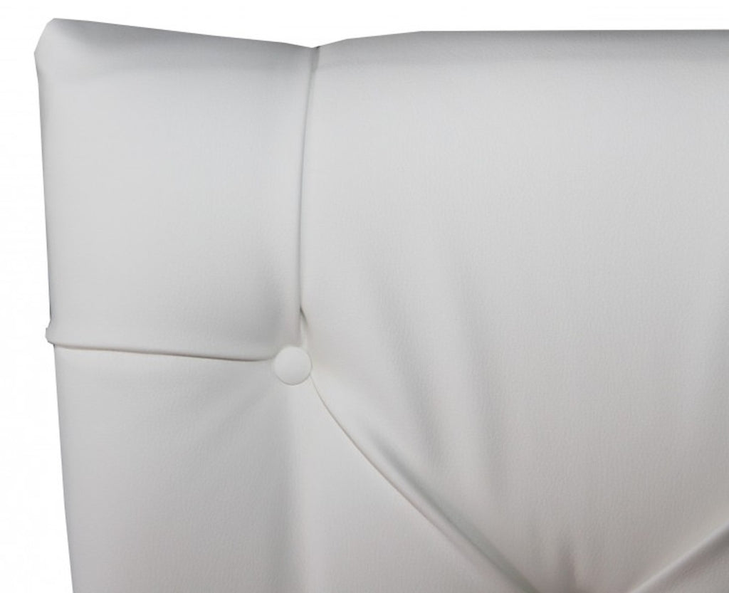 Barock Esszimmer Stuhl Weiß Lederoptik - Designer Stuhl - Luxus Qualität Hochlehnstuhl