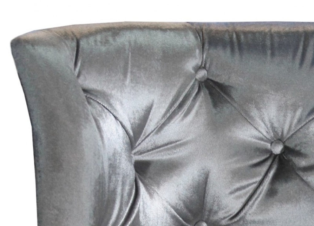 Barock Salon Stuhl Grau - Designer Sessel - Luxus Qualität