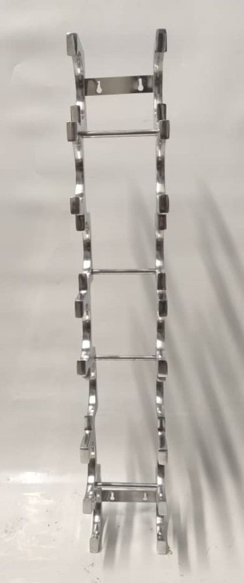 Aluminium Wand Weinregal Silber H. 84 cm - Deko Accessoires