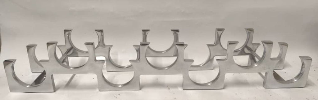 Aluminium Wand Weinregal Silber H. 84 cm - Deko Accessoires