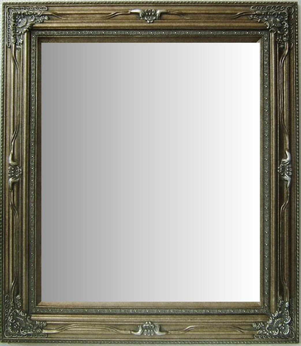 Antik Stil Wandspiegel Antik Silber B.60 x H.90 cm - Barock Wohnzimmer Möbel