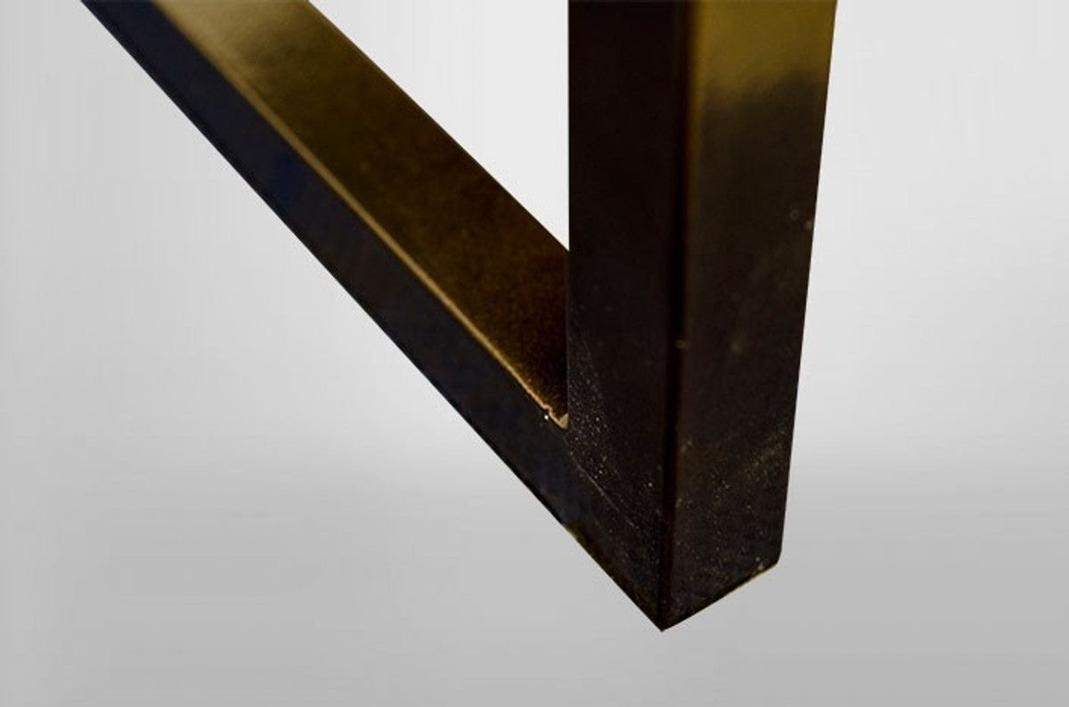 Art Deco Beistelltisch Onyx / Metall 80 x 50 cm- Jugendstil Tisch - Möbel Couchtisch