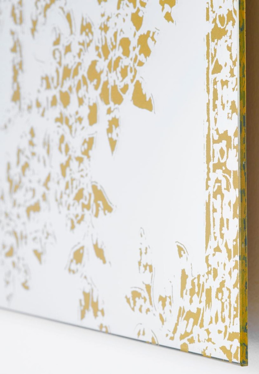 Art Deco Vintage Wandspiegel Bronze 101 x H. 142 cm - Antik Stil Möbel