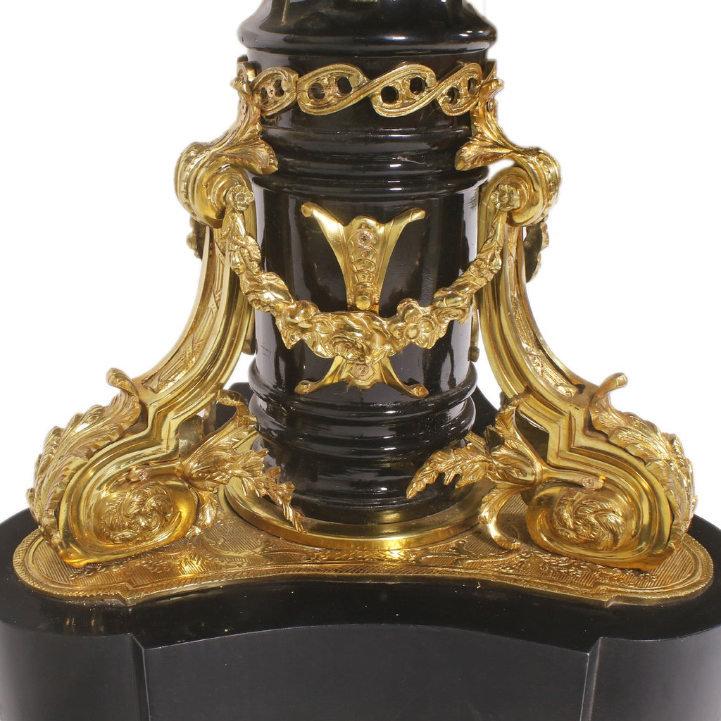 Barock Beistelltisch Rotbraun / Gold Durchmesser 108 cm, Höhe 89 cm Handarbeit, Handbemalt- Limited Edition