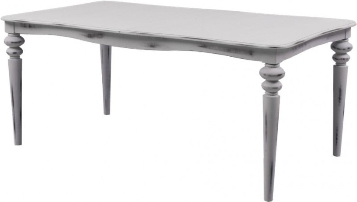 Barock Esstisch Weiß Antik Stil ausziehbar 180 - 230 cm - Tisch