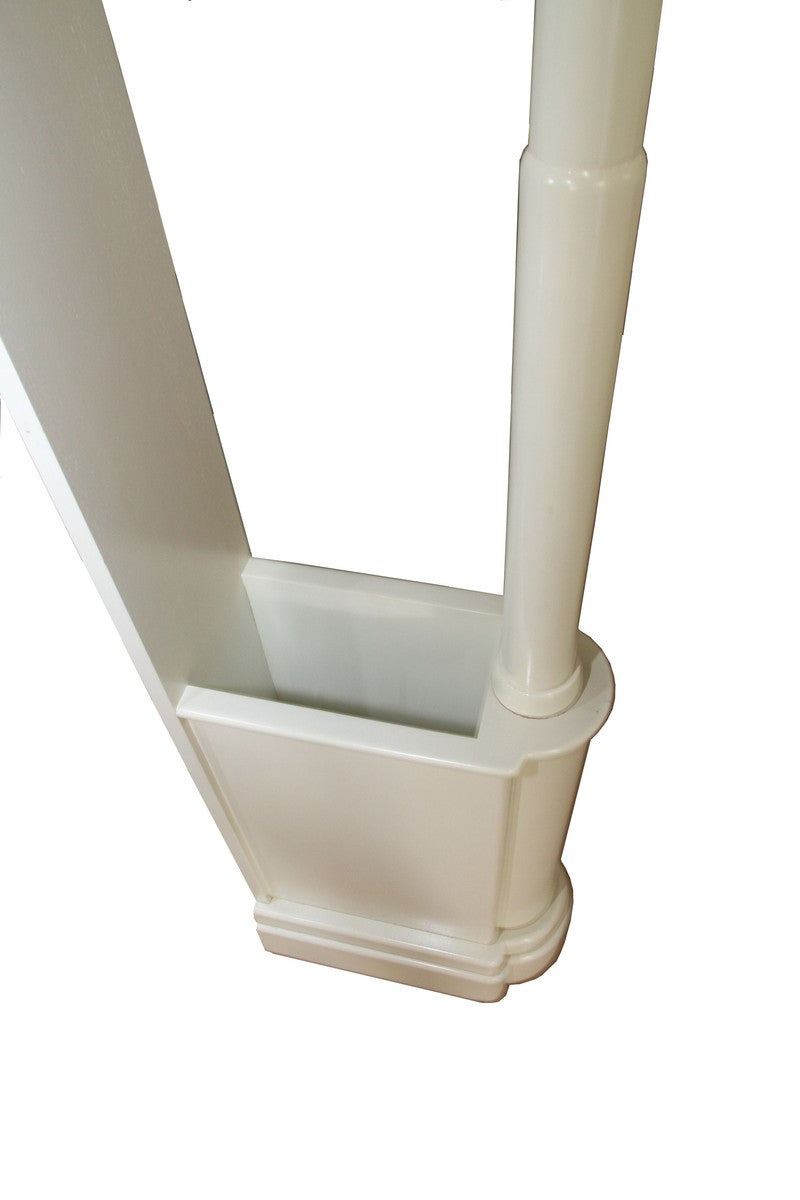 Barock Garderoben Ständer Crème aus massiven Eichenholz mit Regenschirmfach - Höhe ca. 185 cm - Antik Look