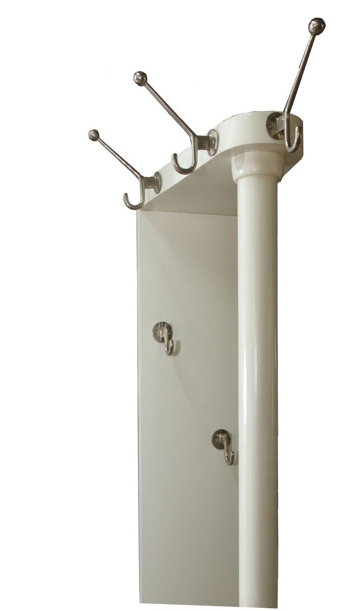 Barock Garderoben Ständer Crème aus massiven Eichenholz mit Regenschirmfach - Höhe ca. 185 cm - Antik Look