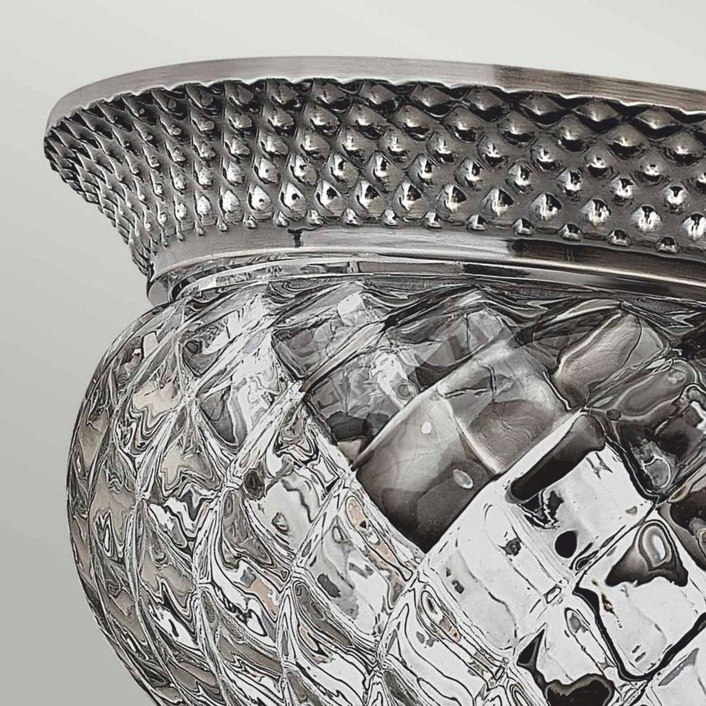 Barock Kristall Deckenleuchte Antik Silber Ø 40,6 cm