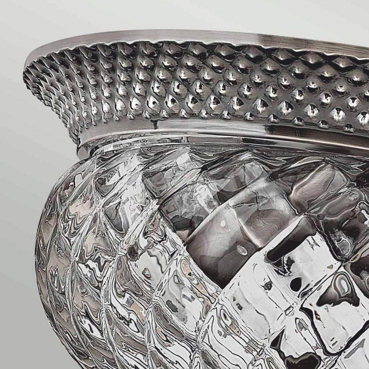 Barock Kristall Deckenleuchte Antik Silber Ø 40,6 cm