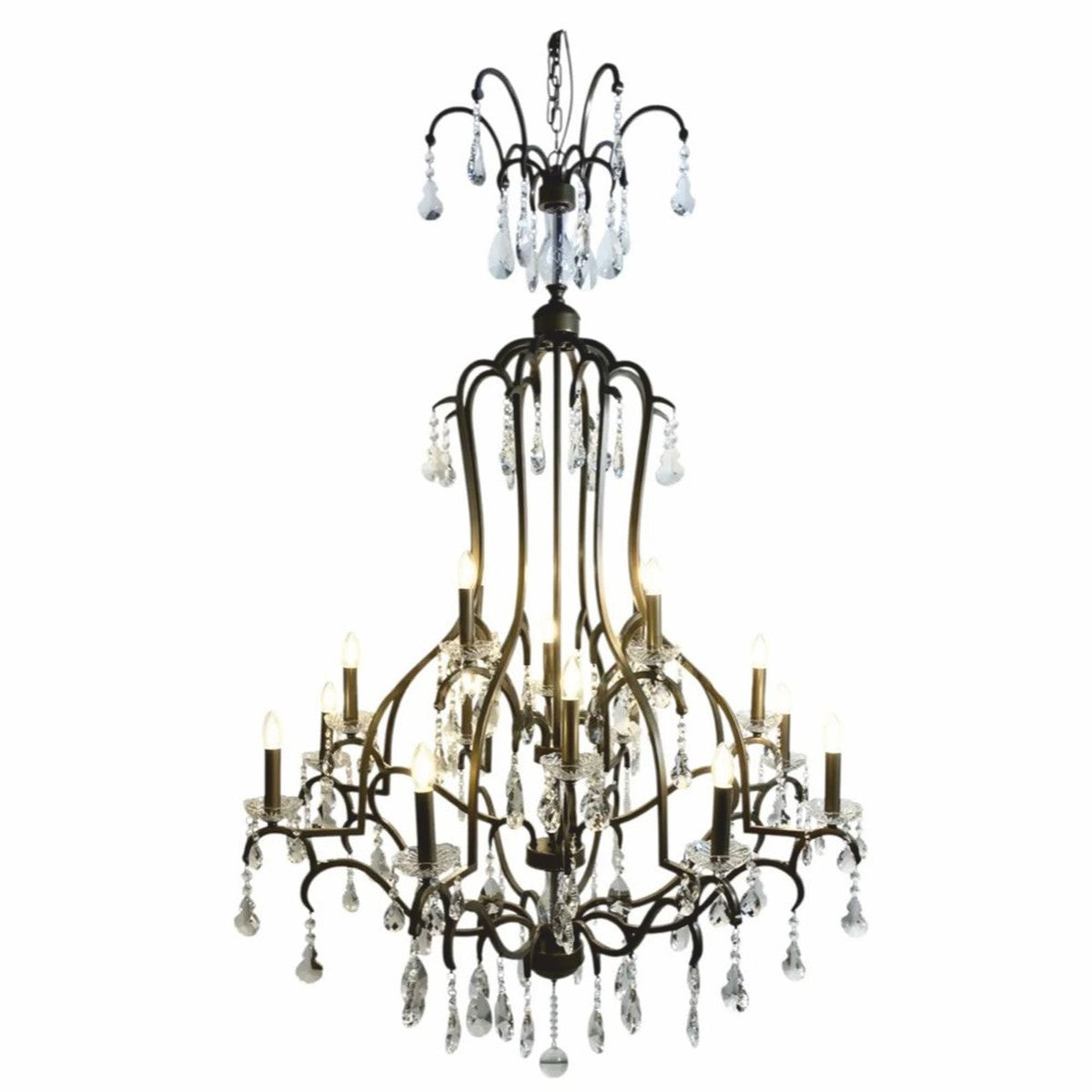 Barock Kristall Kronleuchter Gold Ø 120 x H. 160 cm - Barock Leuchten