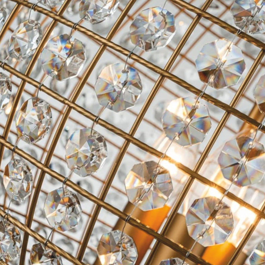 Barock Kristall Kronleuchter Gold Ø 40 x H. 50 cm - Barock Leuchten