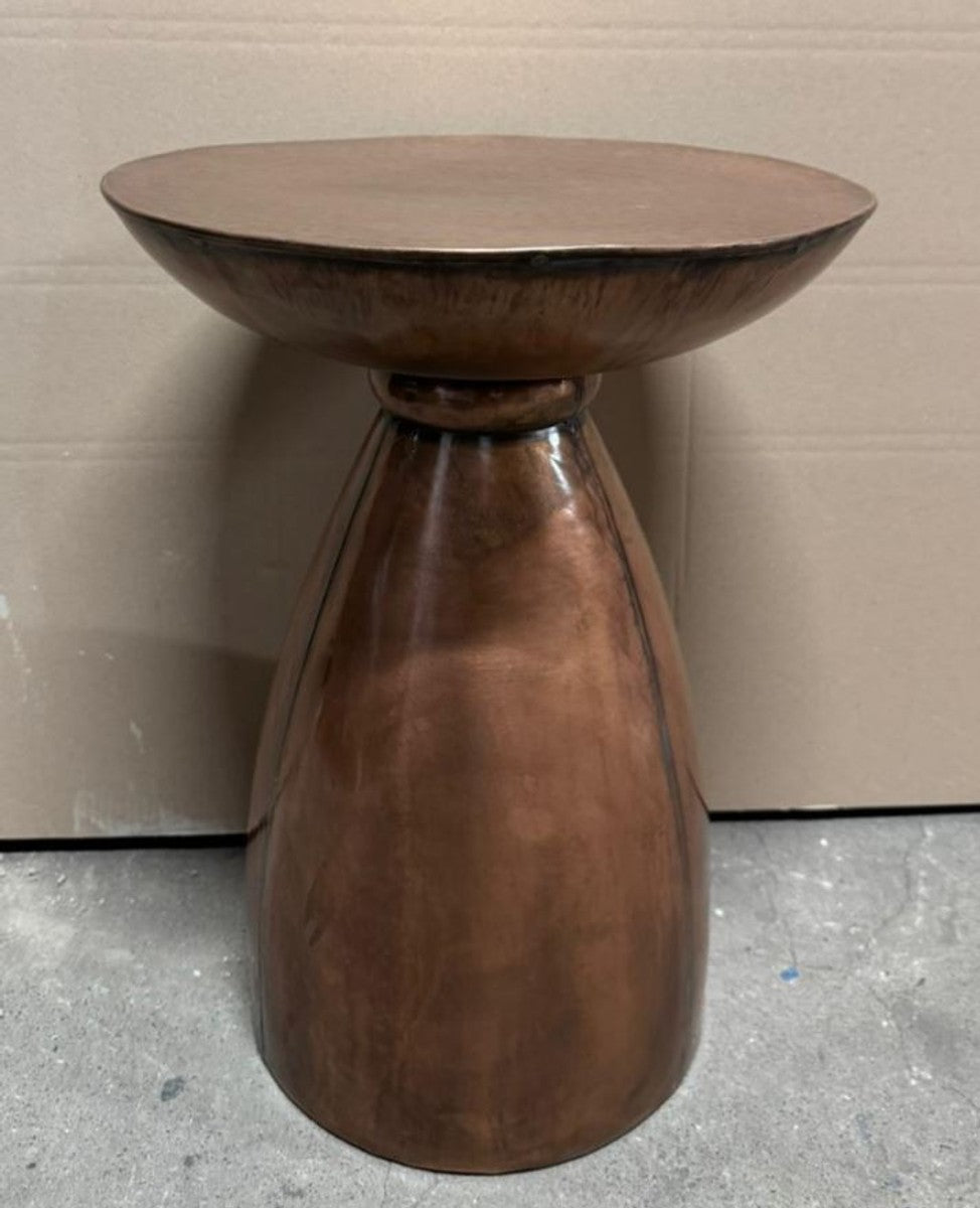 Luxus Aluminium Beistelltisch Braun Ø 40 x H. 54 cm - Luxus Möbel