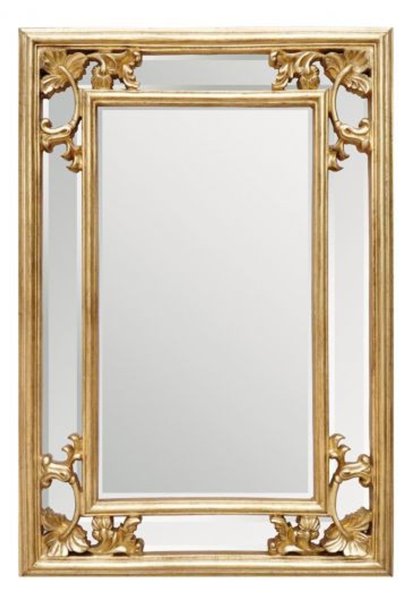 Barock Wandspiegel Gold H 96 cm B 66 cm - Edel & Prunkvoll - Goldener Spiegel