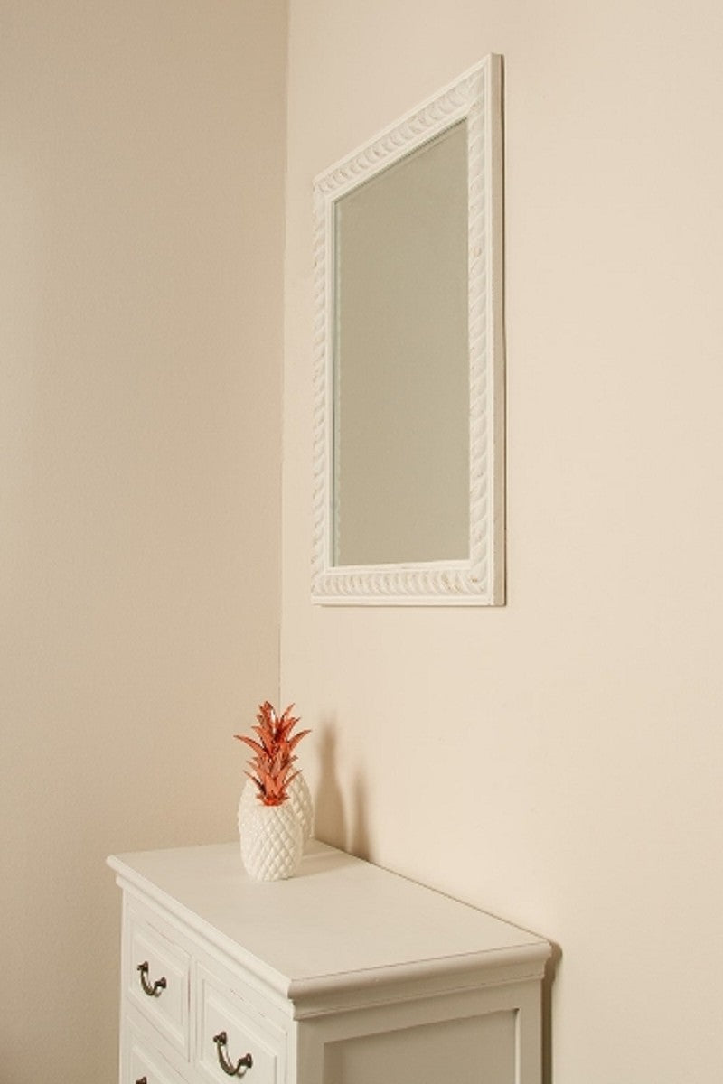 Barock Spiegel Antik Weiß / Gold 62 x H. 82 cm - Barock Wandspiegel