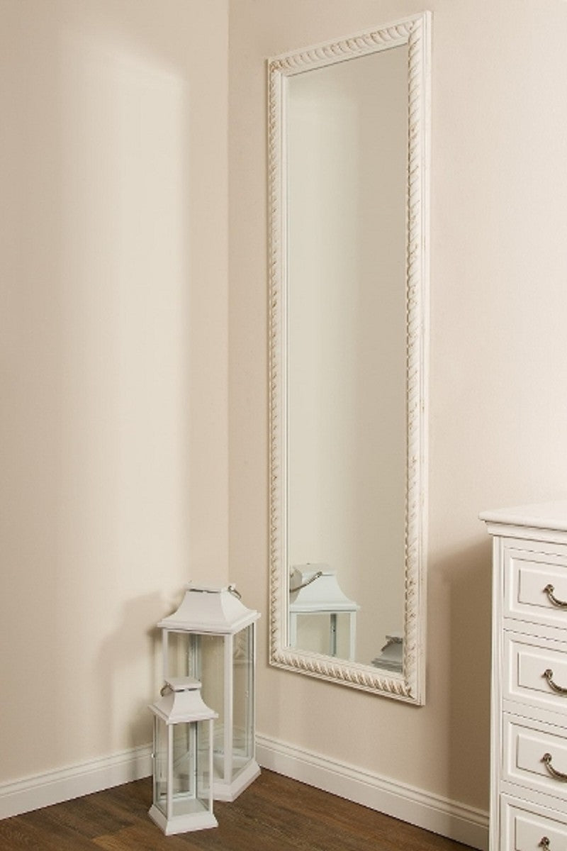 Barock Wandspiegel Antik Weiß / Gold 62 x H. 187 cm - Barock Spiegel