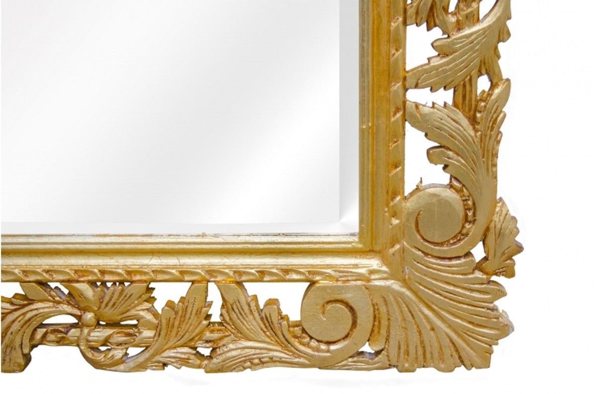 Barock Spiegel Gold Handgefertigt 193 x 110 cm - Holzspiegel - Barock Möbel