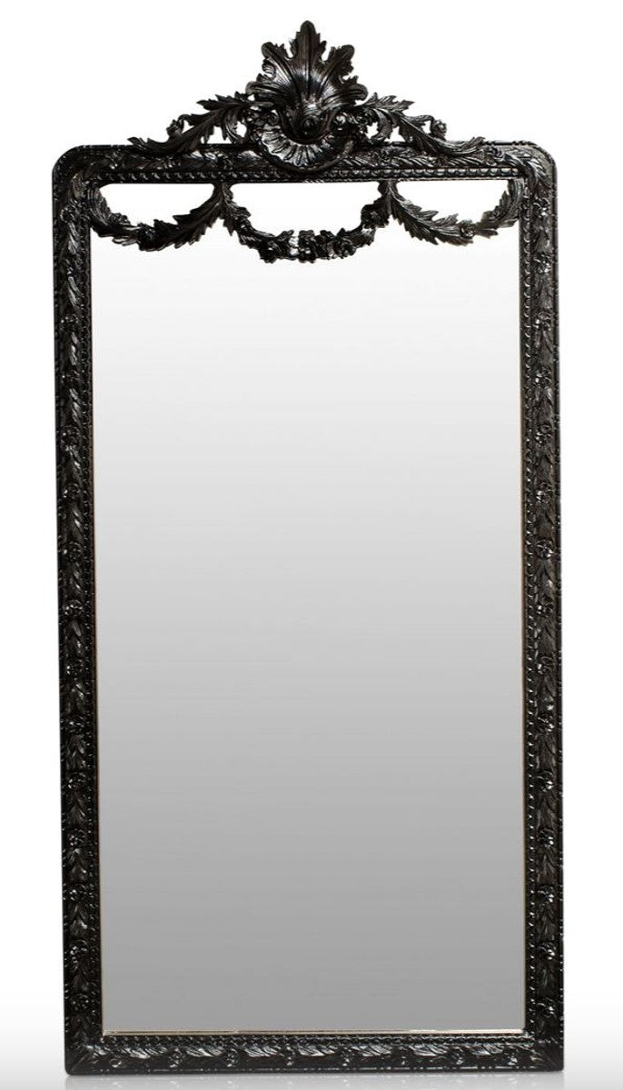 Barock Spiegel Schwarz 120 x H. 242 cm - Barock Wandspiegel