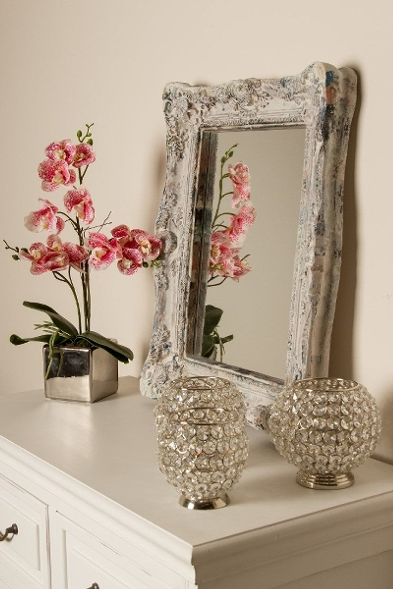 Barockstil Spiegel / Wandspiegel Antik Grau 42 x H. 54 cm - Barock Möbel