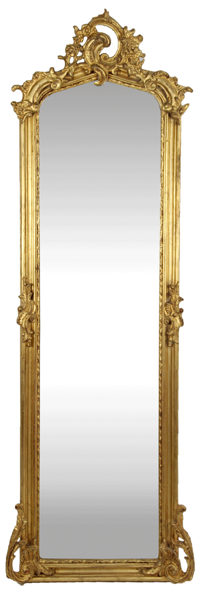 Barock Spiegel Gold 55 x H. 175 cm - Antik Stil Wandspiegel - Barock Möbel