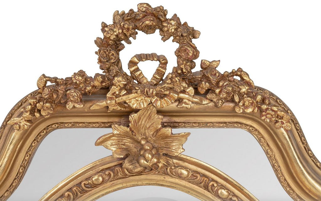 Barock Spiegel Gold 90 x H 120 cm - Wandspiegel Antik Stil Wohnzimmermöbel