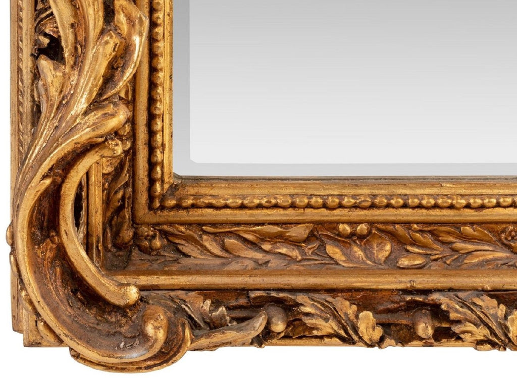 Barock Spiegel Gold - Barockstil Spiegel mit eleganten Verzierungen - Handgefertigter Barockstil Wandspiegel - Barock Garderoben Spiegel - Barock Möbel - Möbel Barockstil