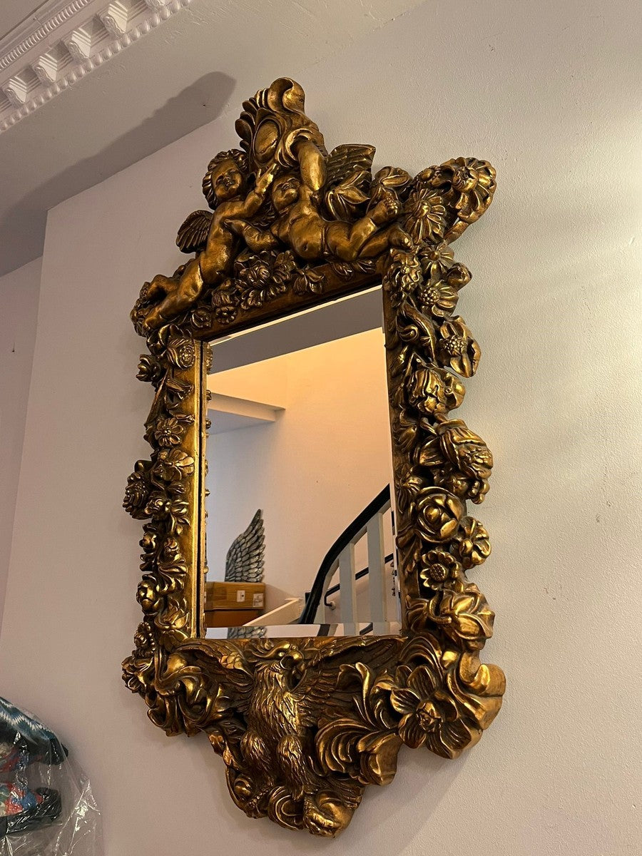 Barock Spiegel Gold - Barockstil Wandspiegel mit eleganten Verzierungen - Barock Möbel - Edel & Prunkvoll