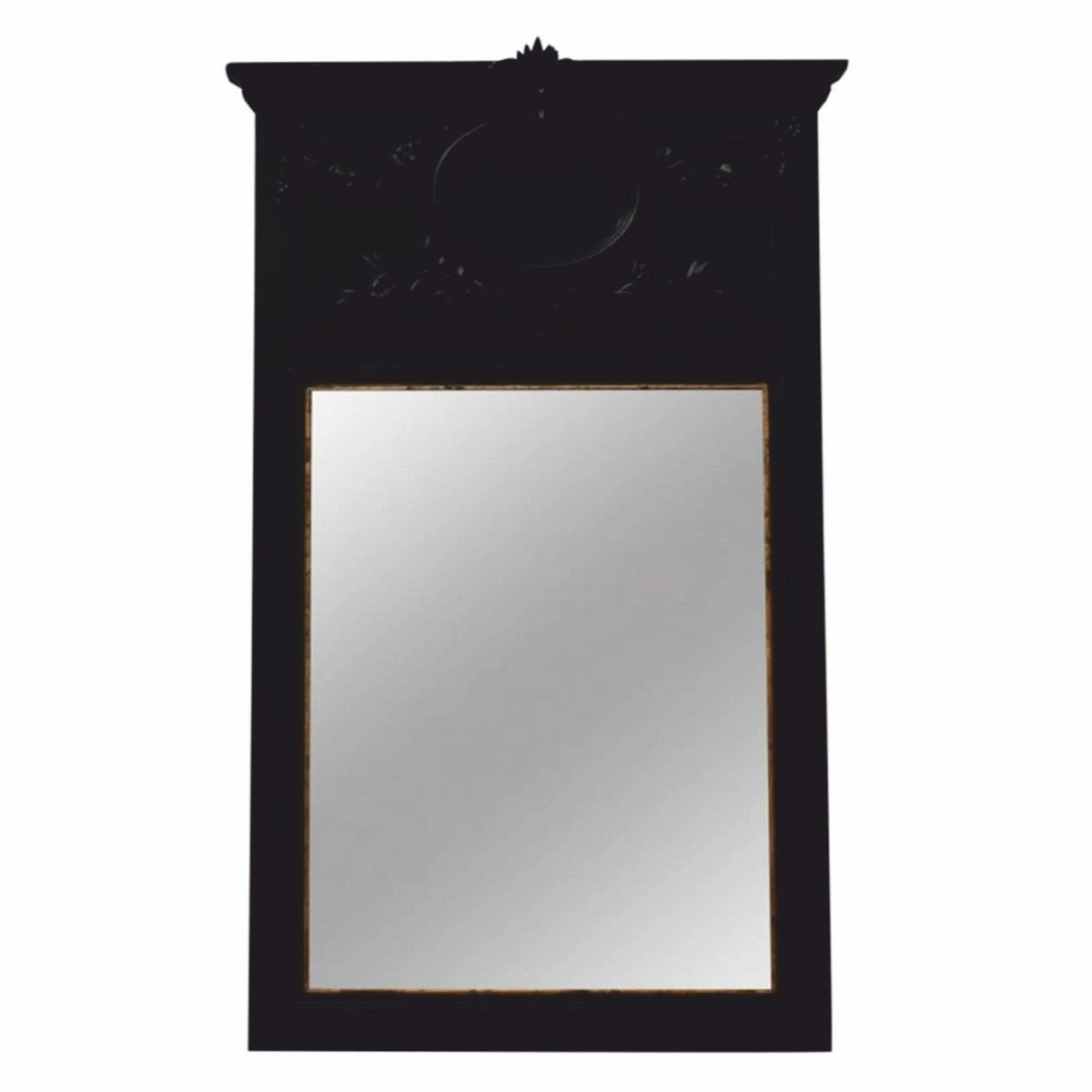 Barock Spiegel Schwarz H. 102 cm - Barockstil Möbel