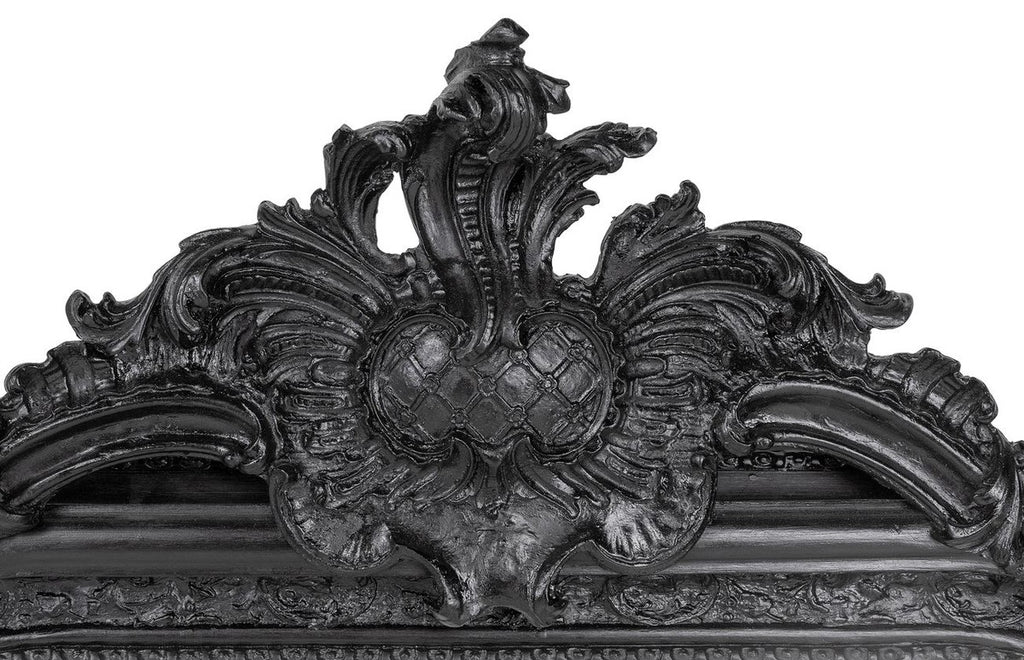 Barock Spiegel Schwarz 90 x H. 160 cm - Wandspiegel Antik Stil Möbel