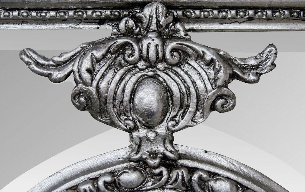Antik Stil Spiegel / Wandspiegel Silber 118 x H. 207 cm - Barock Wohnzimmer Möbel