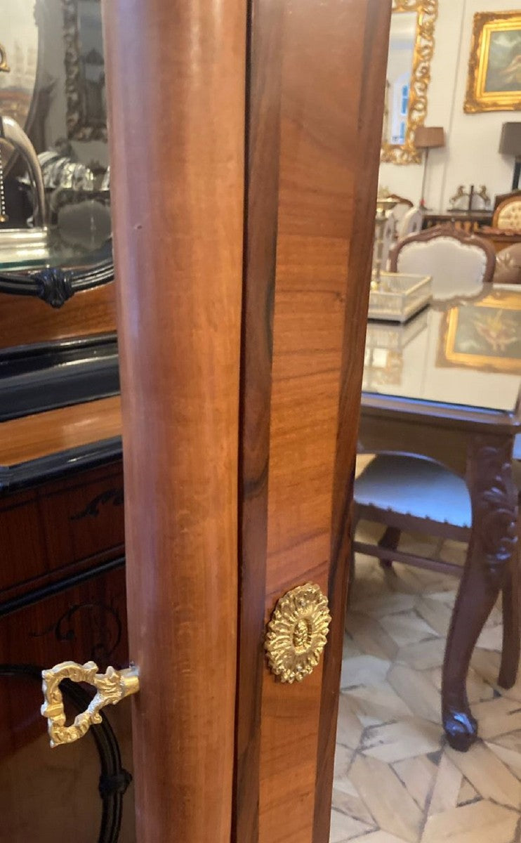 Barock Standspiegel Braun / Gold - Schwenkbarer Massivholz Spiegel im Barockstil - Schlafzimmer Spiegel - Hotel Spiegel - Schlafzimmer Möbel - Barock Möbel - Edel & Prunkvoll