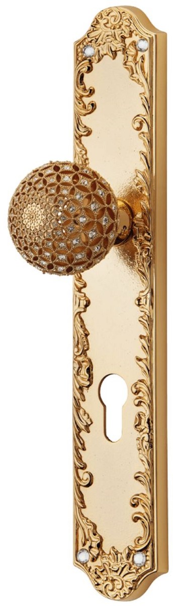 Barock Türknauf Set mit Swarovski Kristallglas H. 30 cm - Made in Italy