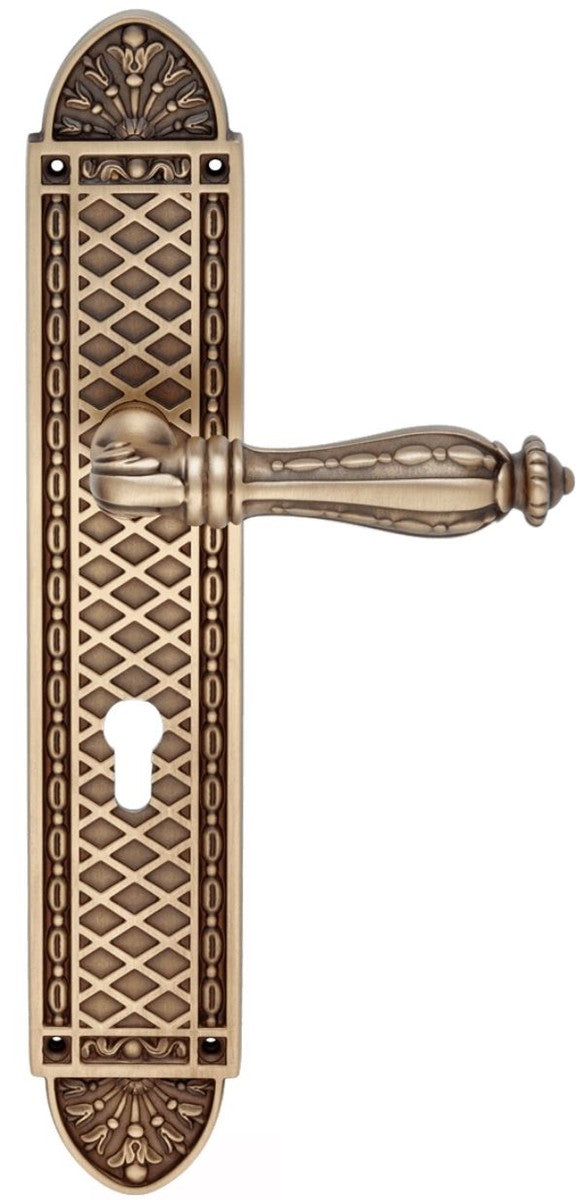 Barock Türklinken Set Messing Patiniert 15,5 x H. 35 cm - Barockstil Möbel