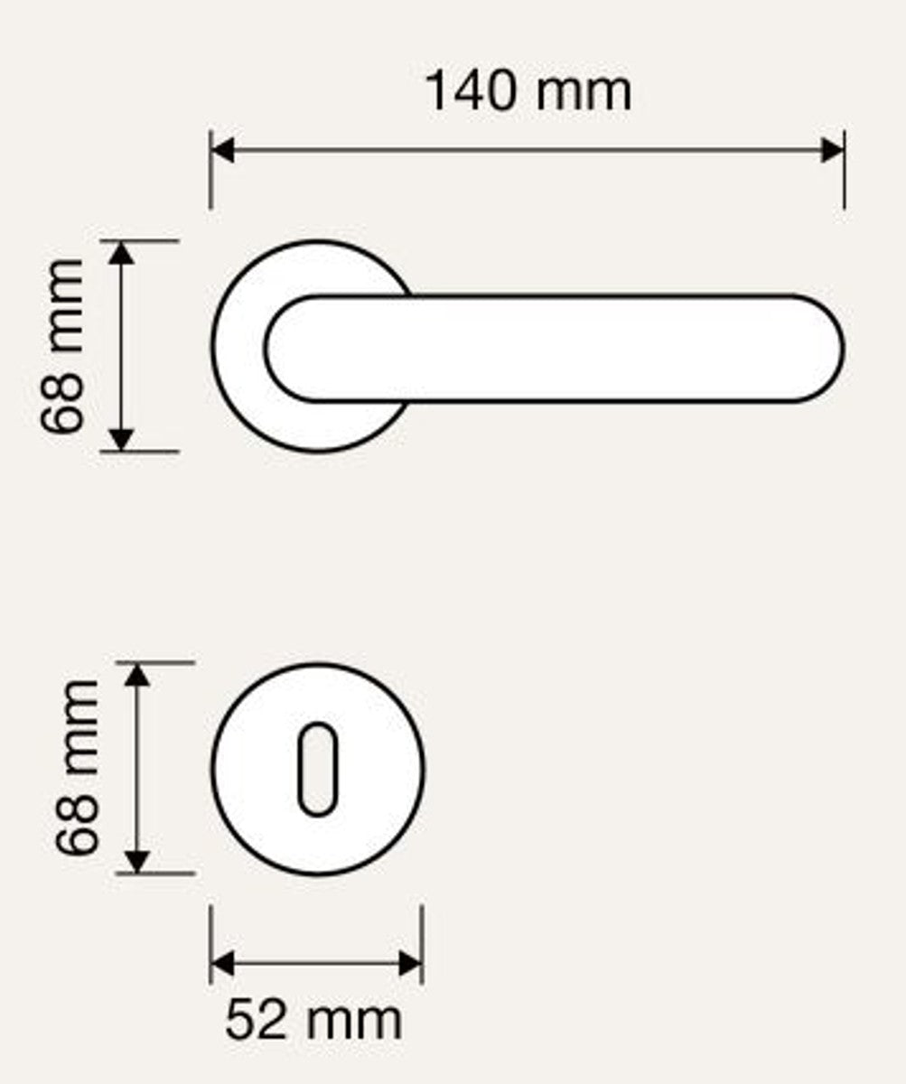 Barock Türklinken Set Messing Patiniert 14 x H. 6,8 cm - Barock Hotel & Restaurant Accessoires