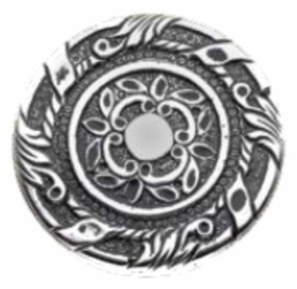 Barock Türklinken Set 14,2 x H. 5,3 cm - Verschiedene Farben - 2 Prunvolle Messing Türgriffe mit runden Rosetten - Luxus Qualität - Made in Italy