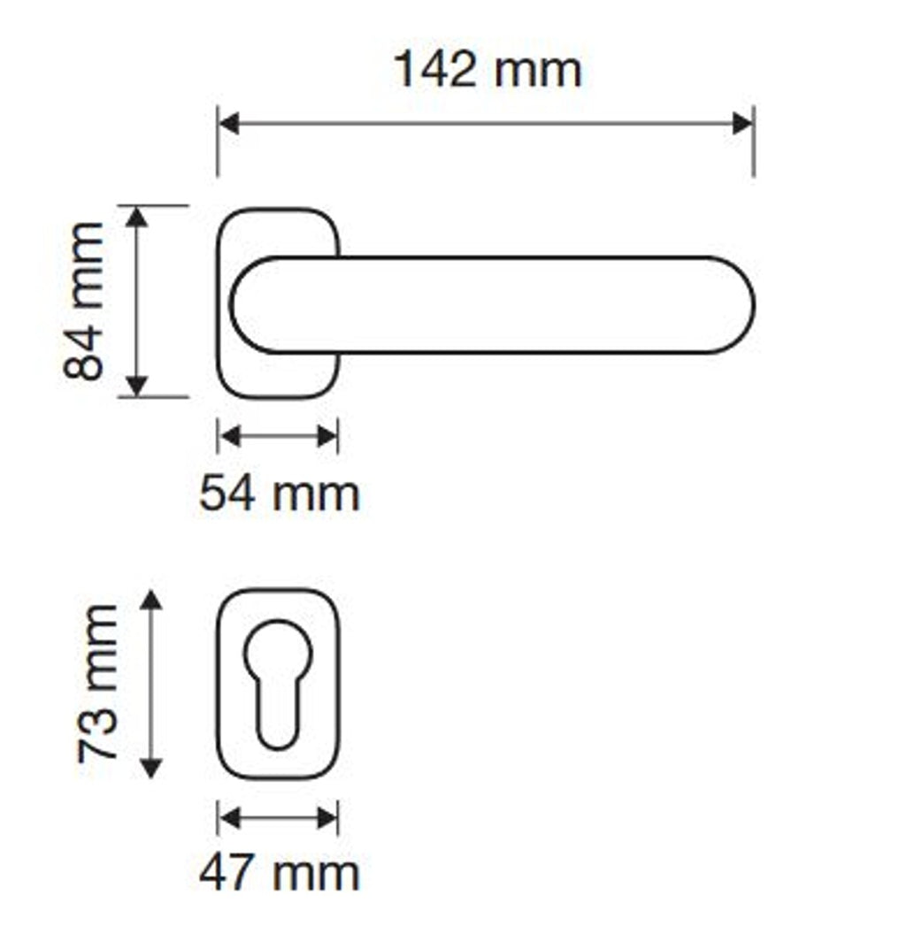 Barock Türklinken Set 14,2 x H. 8,4 cm - Verschiedene Farben - 2 Prunvolle Messing Türgriffe mit Rosetten - Luxus Qualität - Made in Italy