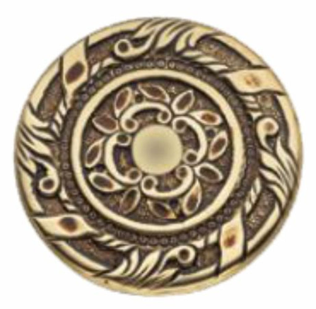 Barock Türklinken Set 14,2 x H. 8,4 cm - Verschiedene Farben - 2 Prunvolle Messing Türgriffe mit Rosetten - Luxus Qualität - Made in Italy