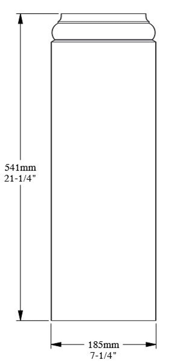 Barock Wanddeko Sockel Weiß 18,5 x 4,1 x H. 54,1 cm - Deko Zierelement Säulenfuß