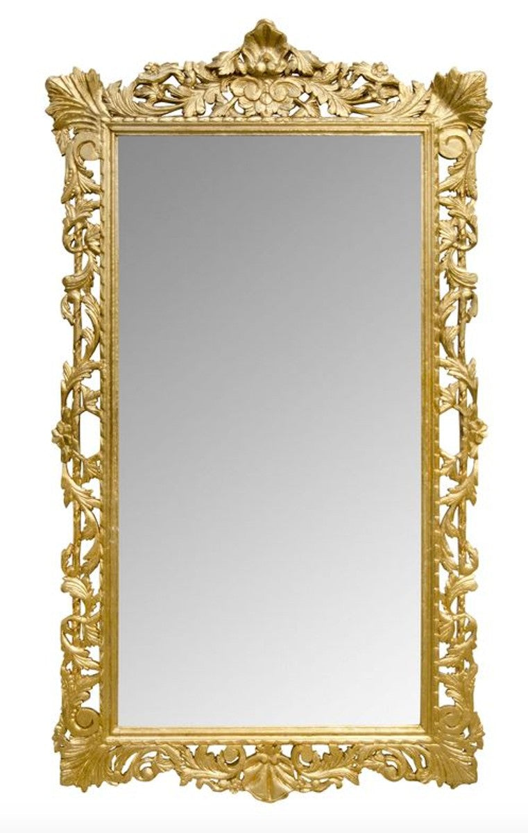 Barock Wandspiegel Gold 115 x H. 202 cm - Barockstil Spiegel Antik Stil Möbel