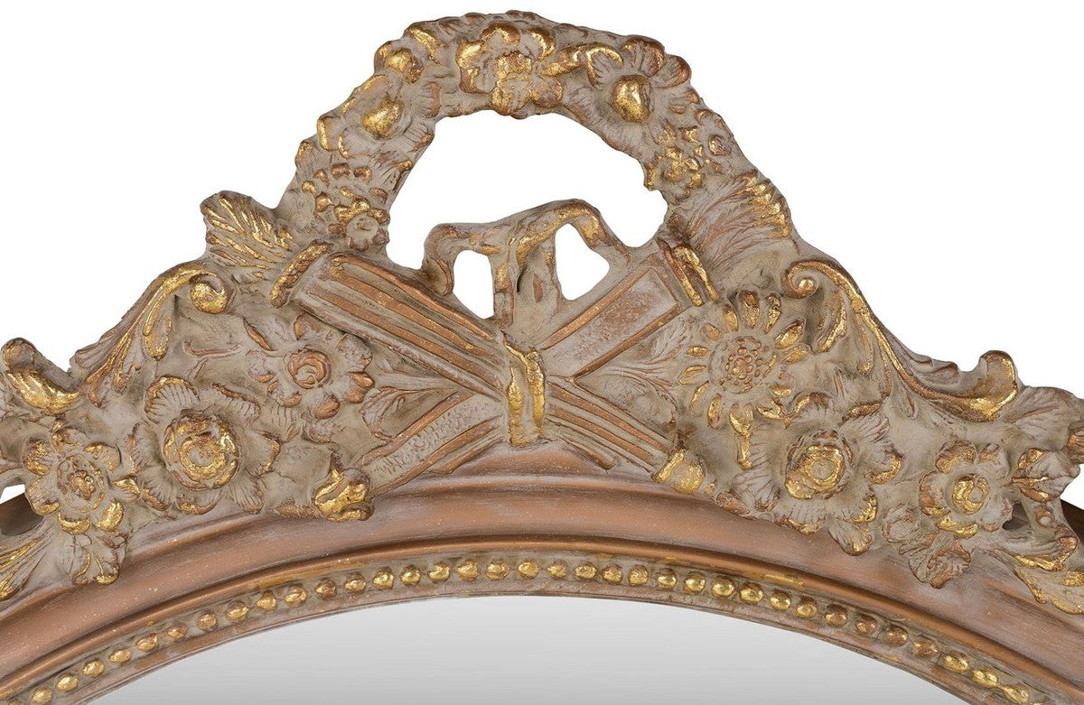 Barock Wandspiegel Braun / Gold 115 x H. 207 cm - Barockstil Spiegel Antik Stil Möbel