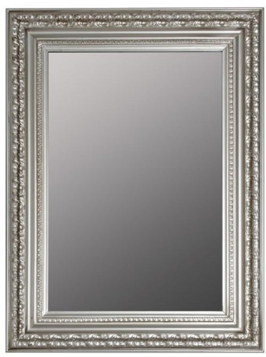 Barock Wandspiegel Silber 62 x H. 82 cm - Handgefertigter Spiegel im Barockstil