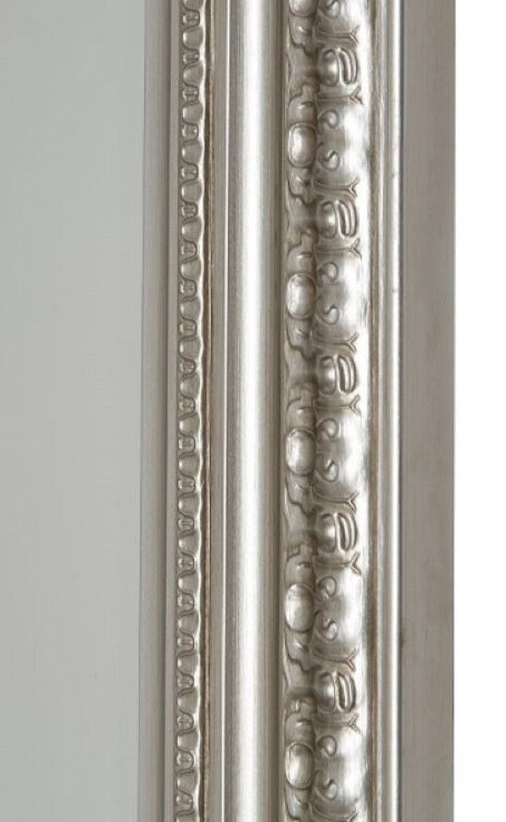Barock Wandspiegel Silber 72 x H. 162 cm - Handgefertigter Spiegel im Barockstil