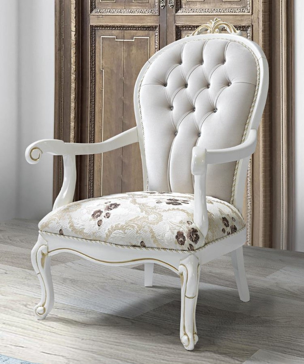 Barock Wohnzimmer Set Hellgrün / Hellgrau / Weiß / Gold - 2 Sofas & 2 Sessel & 1 Couchtisch - Wohnzimmer Möbel im Barockstil