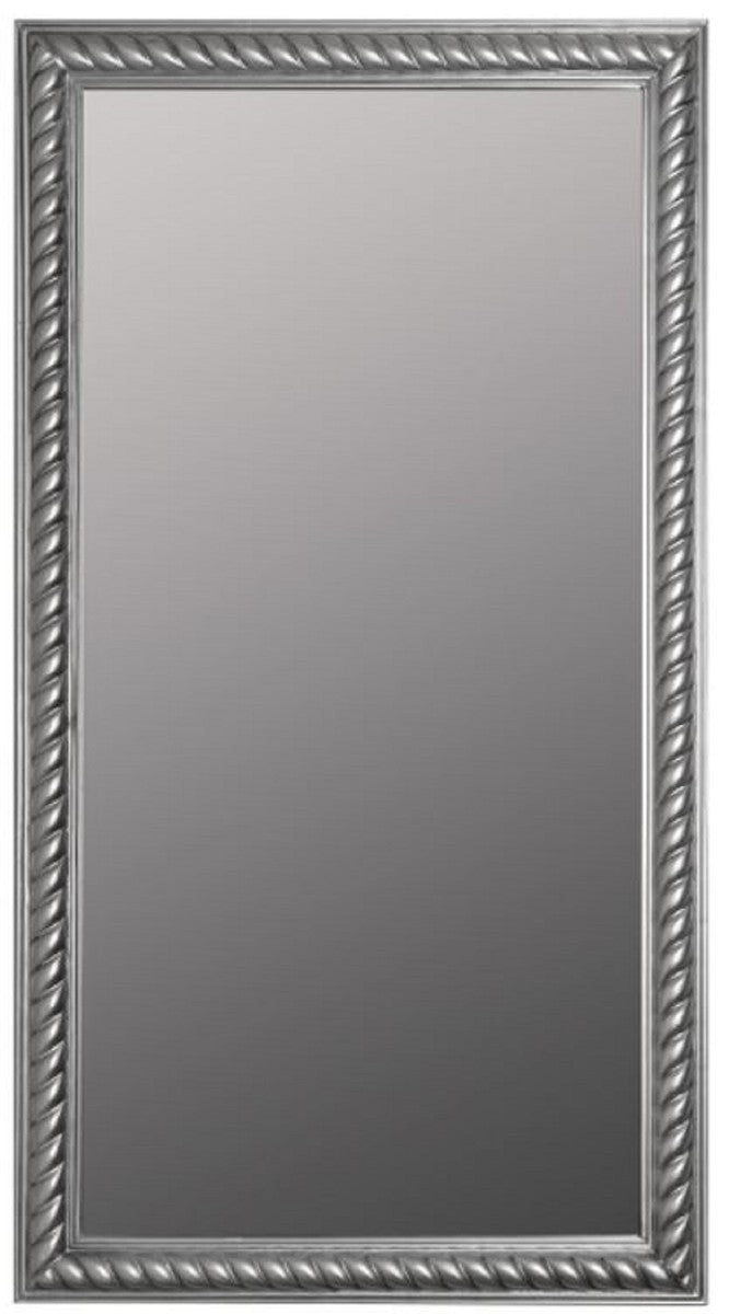 Barock Wohnzimmer Spiegel / Wandspiegel Antik Silber 72 x H. 132 cm - Barockmöbel