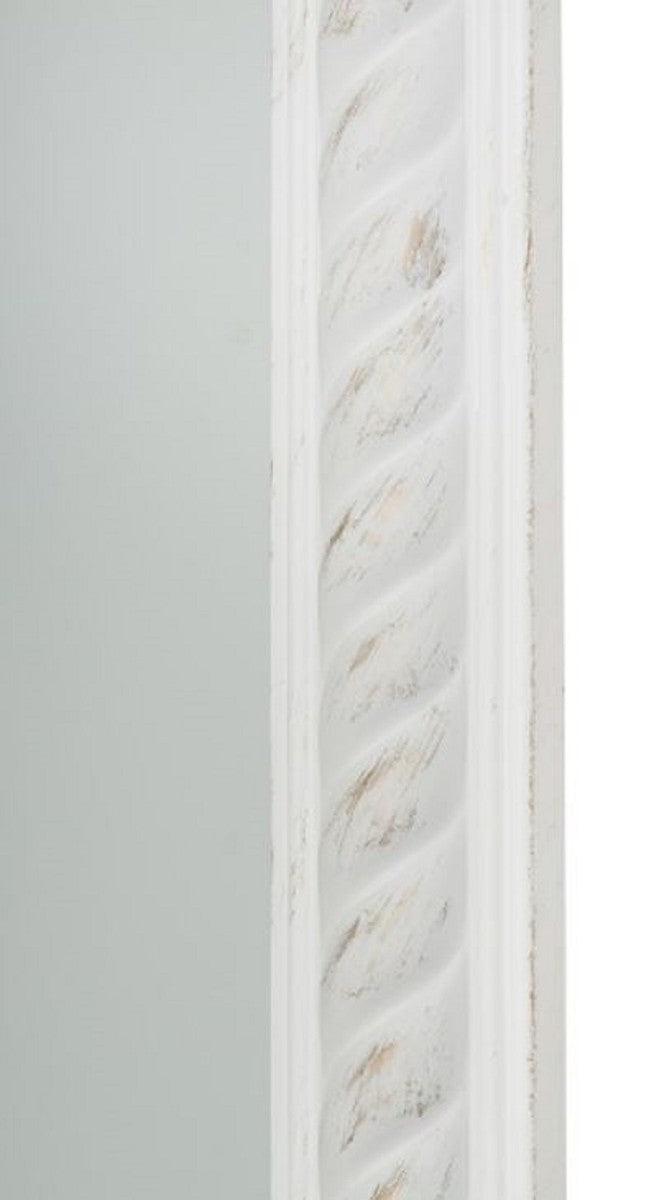 Barock Wohnzimmer Wandspiegel Antik Weiß / Gold 72 x H. 132 cm - Barockmöbel